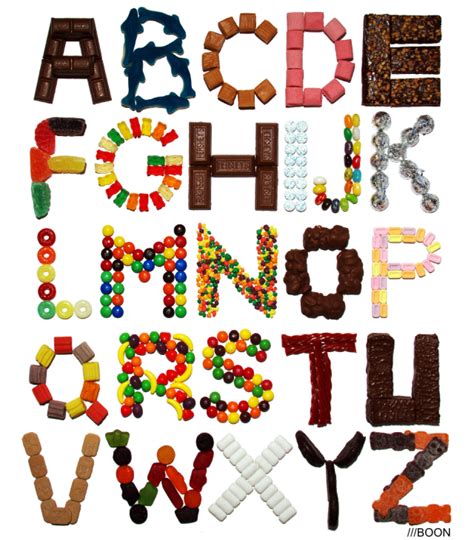 Candy Alphabet By Mike Boon Food Alphabet Alphabet Art Print