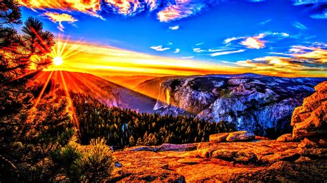 Beautiful Sunset Over Landscape And Mountain By Rogue Rattlesnake On