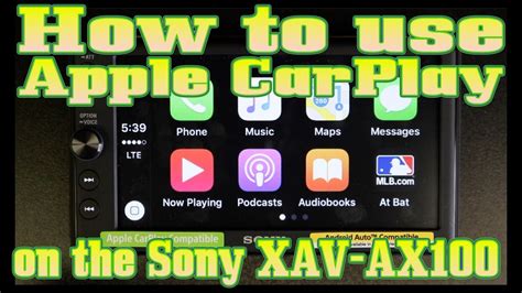 How To Use Carplay On The Sony Xav Ax100 Youtube