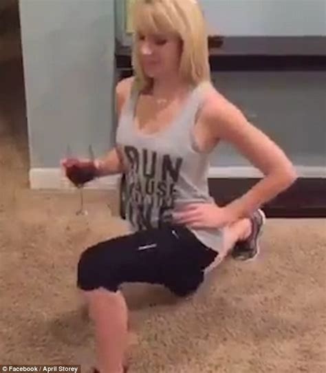 April Storeys Wine Workout Goes Viral After She Performs Bicep Curls