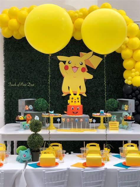 Pikachu Birthday Setup Pokemon Birthday Party Pokemon Party Pokemon