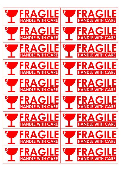 Fragile Shipping Label Pdf