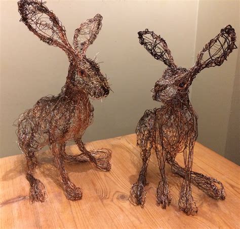 Freehand Wire Hare Sculpture By Paul Green Chicken Wire Art Chicken