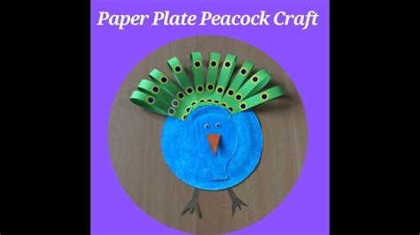 Craft Paper Plate Peacock Youtube