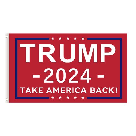 trump 2024 flag 3x5 outdoor double sided 3 ply donald trump take america back red flags and banner