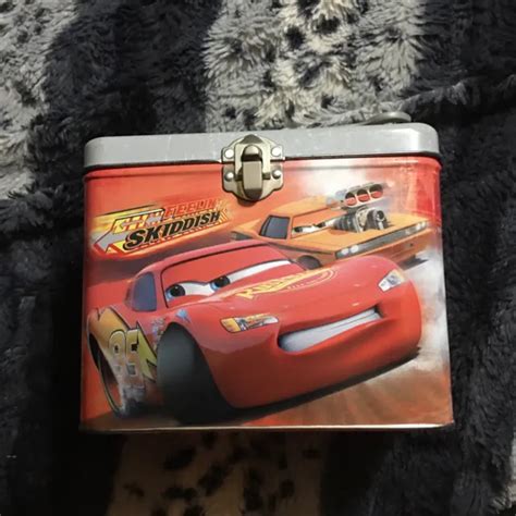 Disney Pixar Cars Lightening Mcqueen Tin Lunch Box 199 Picclick