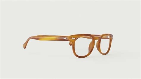 3d Model Moscot Gelt Honey Blonde Glasses Vto Vr Ar Low Poly Cgtrader