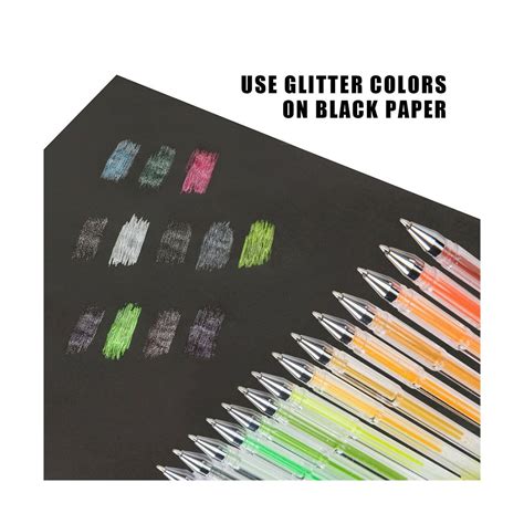 200 Glitter Gel Pen Set 100 Gel Markers Plus 100 Refills Glitter Neon