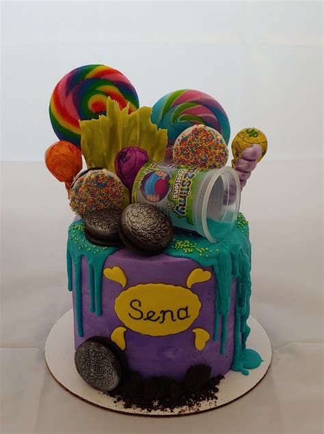 Slime Drip Cake By Cakesbydoublemint2 Drip Cakes Cake Creations Avery Slime Birthday Cake