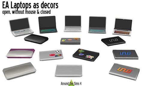 Around The Sims 4 Custom Content Download Decorative Laptops