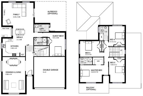 Two Storey House Design Floor Plan Modern JHMRad 128623