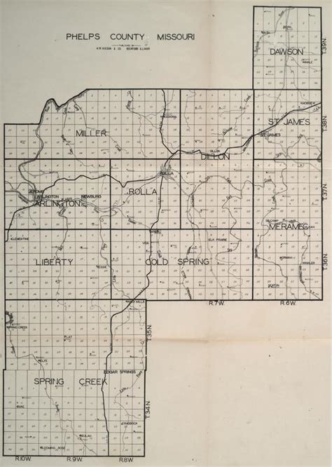 Map Of Phelps County Missouri Mu Digital Library University Of Missouri