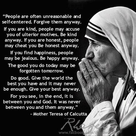 Paradoxical Commandments Mother Teresa Quotes Mother Teresa Mother
