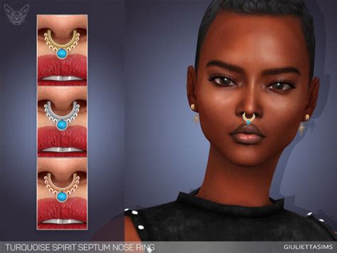 Turquoise Spirit Septum Nose Ring By Feyona At Tsr Sims 4 Updates