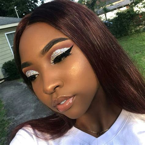 Follow Tropicm For More ️ Make Up Looks Black Girl Makeup Girls Makeup Dark Skin Makeup