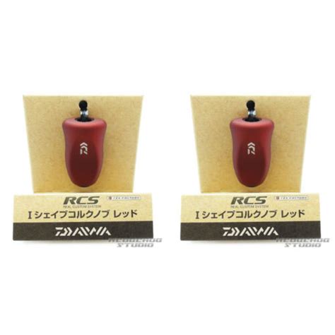 DAIWA Genuine SLP WORKS RCS I Shape Cork Handle Knob RED X 2pcs EBay