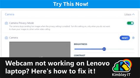 How To Get Your Webcam Working On Your Lenovo Laptop Youtube