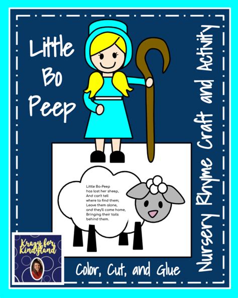 Little Bo Peep Nursery Rhyme Craft With Letter Hunt Literacy Activity