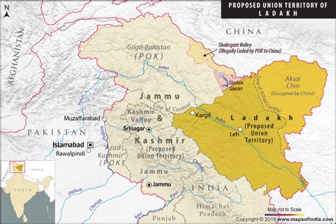 Ladakh India Map Area