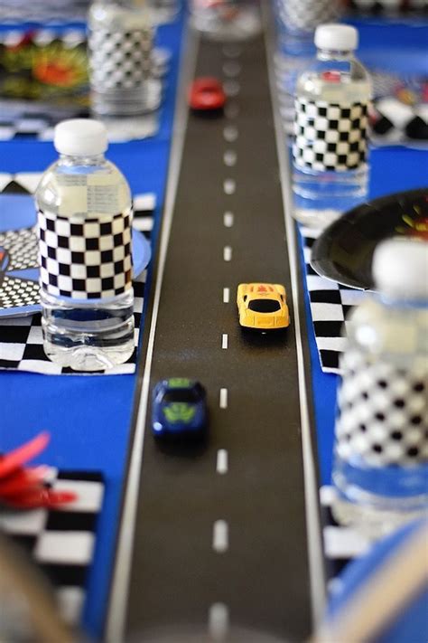 Racetrack Table Runner From A Race Car Birthday Party On Karas Party