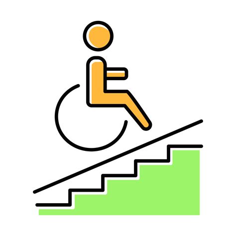 Wheelchair Access Green Color Icon Accessible To Handicap People