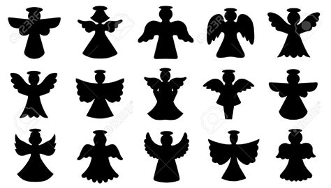 Clipart Free Angel Ornament Silhouette Clipground
