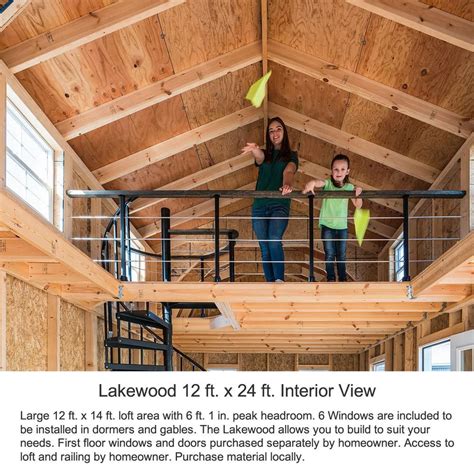 Lakewood 12 Ft X 24 Ft Wood Storage Shed Kit Without Floor Lwood1224