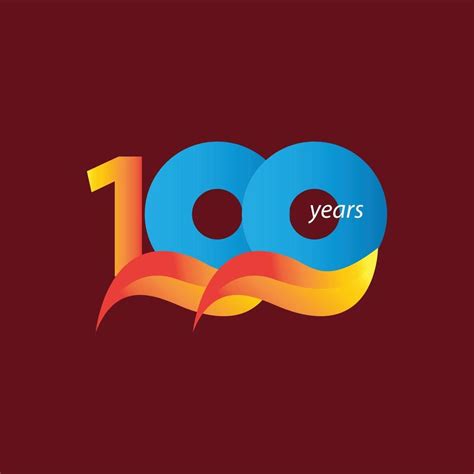 100 Years Anniversary Celebration Vector Template Design Illustration