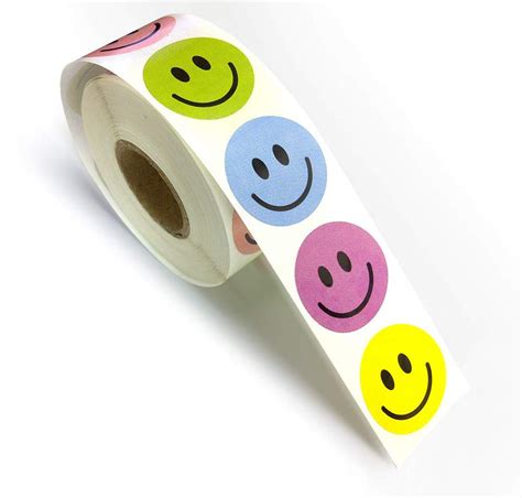 Buy Assorted Color Happy Smiley Face Circle Dot Incentive 1 Round