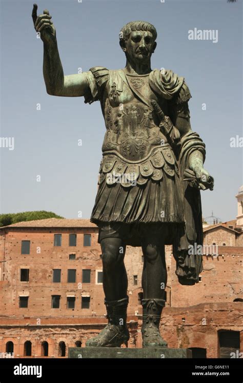 Bronze Statue Of Julius Caesar In Rome Stock Photo Alamy