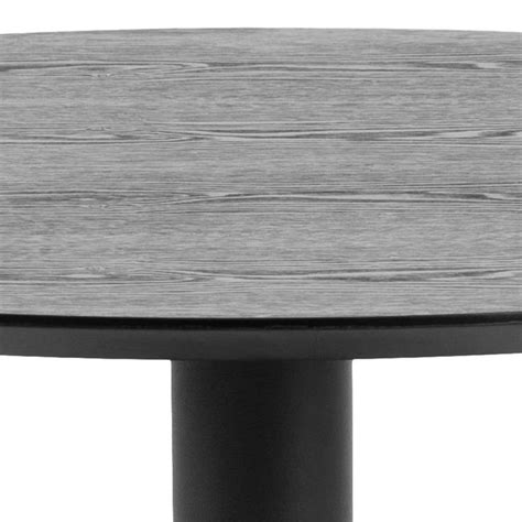 Lincoln Metal Black 80cm Wooden Round Dining Table Runder Esstisch