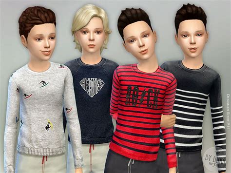 Designer Shirt P11 For Boys Found In Tsr Category Sims 4