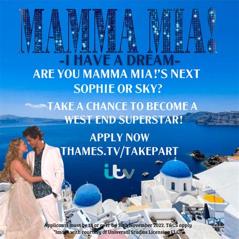Mamma Mia I Have A Dream Itv Looking For Northern Irish Talent For Upcoming Reality Show