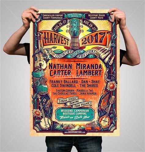 Country Music Festival Poster By Boomartwork Music Festival Logos