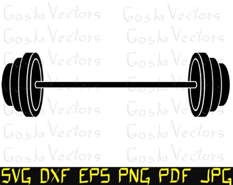 Barbell SVG Dumbbell Svg Weight Svg Barbell Clipart Etsy Norway