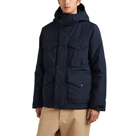 Woolrich Synthetic Padded Gore Tex® Field Jacket In Navy Blue For Men