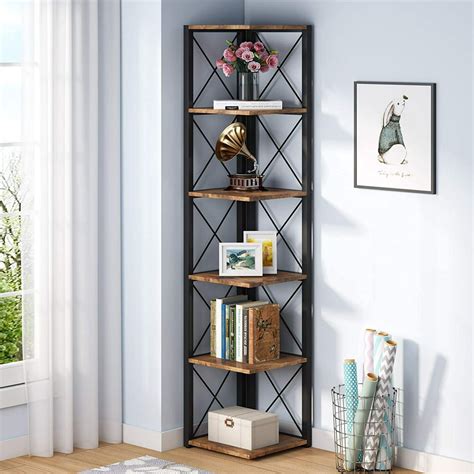 Tribesigns 5 Tier Corner Bookshelf 70 Inches Tall Corner And Bookcase