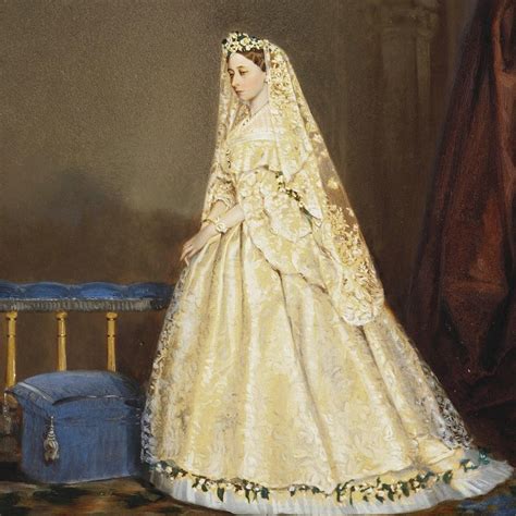 Hand Colored Photograph Of Princess Alice 1843 1878 In Her Wedding Dress In 1862💕