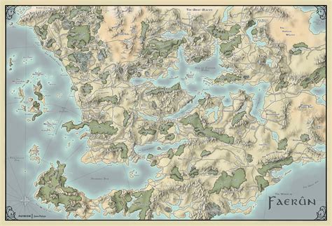 Map Of Faerun 5th Edition