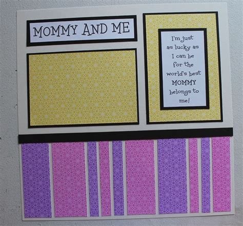 1 Premade Handmade 12 X 12 Mommy And Me Scrapbook Page Baby