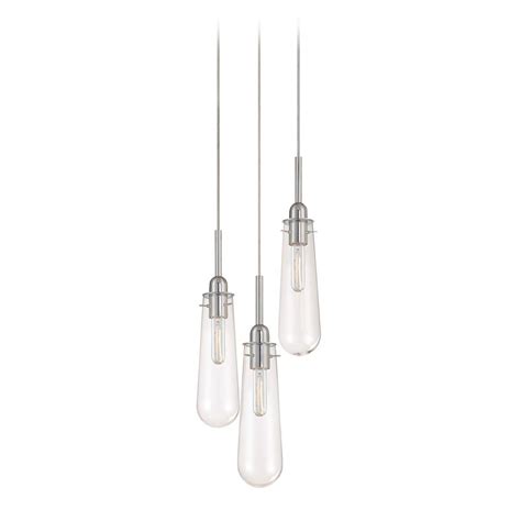 Modern Multi Light Pendant Light With Clear Glass And 3 Lights 4843