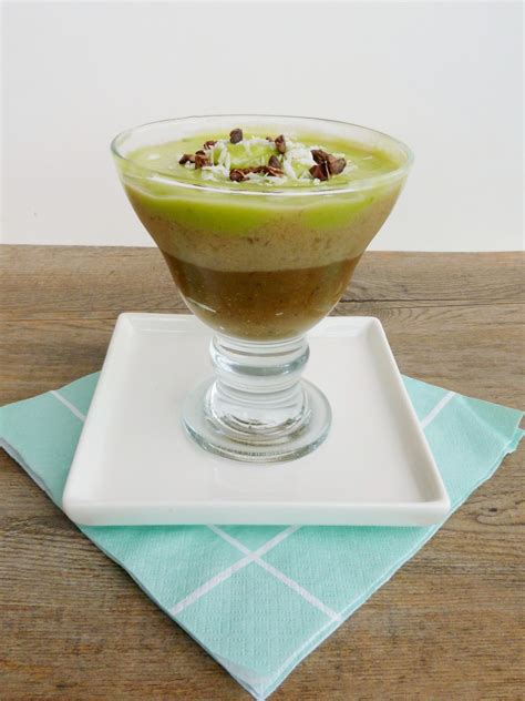 Vanilla And Spice Triple Layer Avocado Banana Carob Pudding