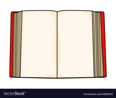 Red Cartoon Open Book Isolated On White Royalty Free Vector