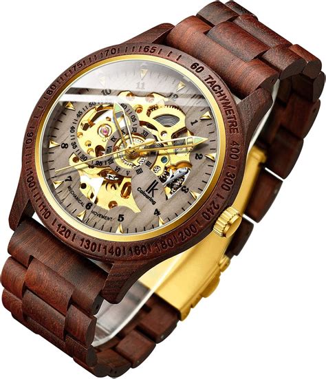 Buy Mens Wooden Watches Automatic Mechanical Wood Wrist Watch Luxury