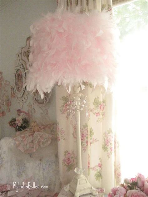 Pink Feather Lamp Shade Feather Lamp Lamp Shade Shabby Chic Lamps