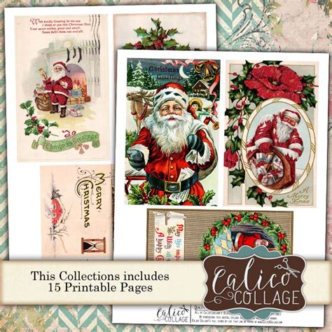 Printable Ephemera Vintage Christmas Holiday Nativity Etsy