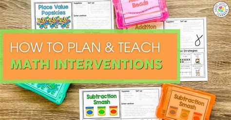 How To Plan And Teach Math Interventions Lucky Little Learners