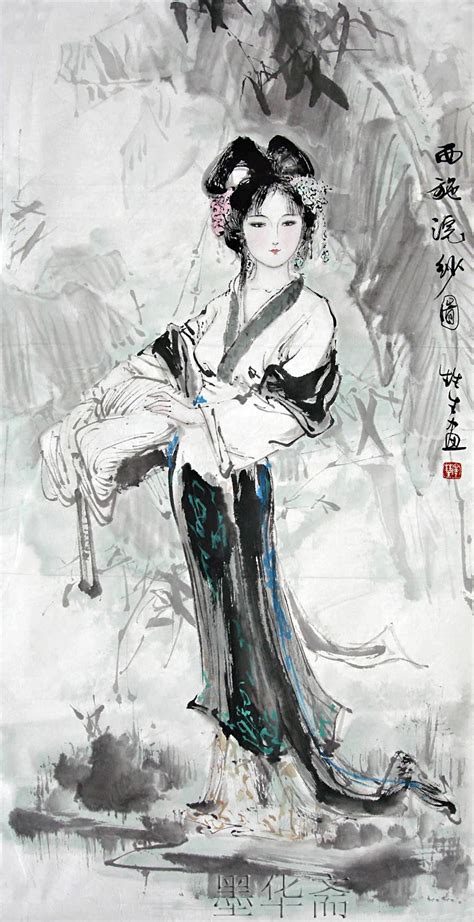 Original Chinese Figure Painting Oriental Asian Women Chinese Painting