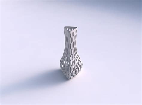 Vase Puffy Triangle With Bubble Grid Lattice 3d Model 3d Printable Cgtrader