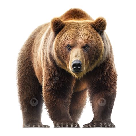 Brown Bear Animal Transparent On White Brown Bear Animal Natural Png